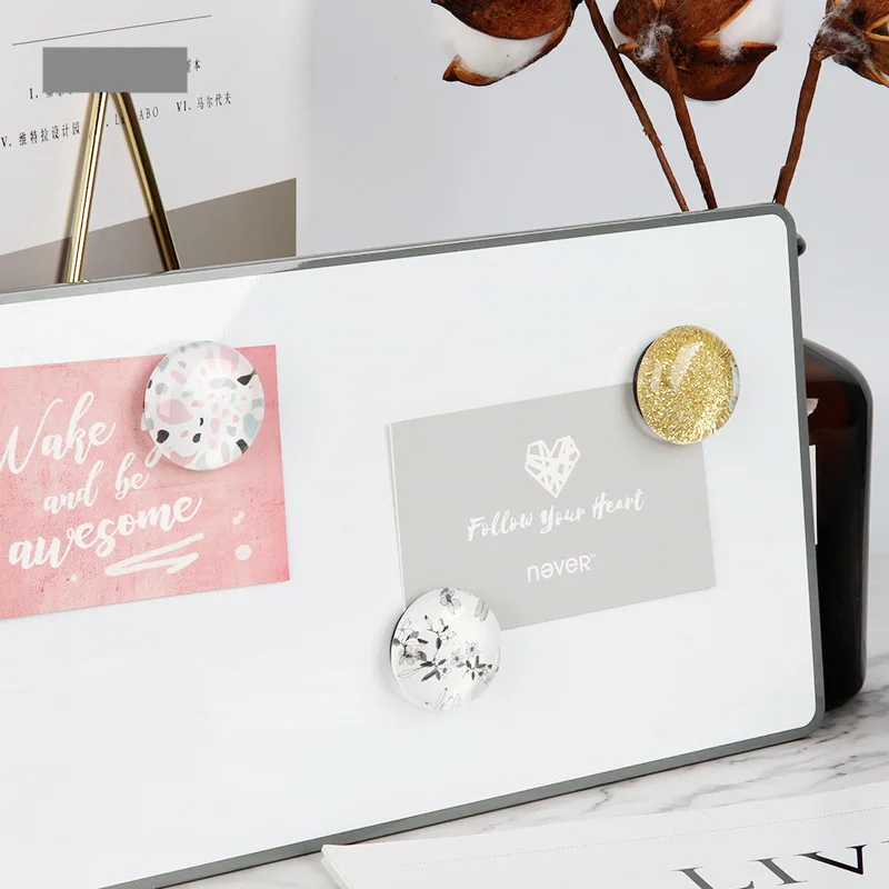 Personalized creative kaleidoscope tree pattern 3d crystal glass magnetic refrigerator badge magnet fridge wholesale