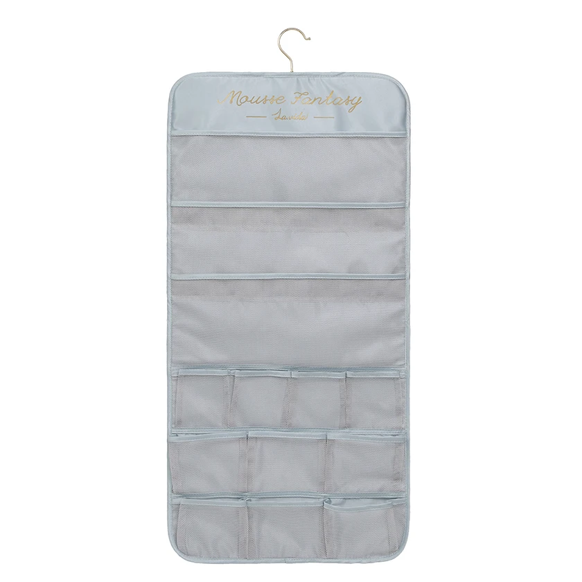 Custom logo Polyester Foldable Underwear Bras Socks Hanging Underwear Organizer Pocket