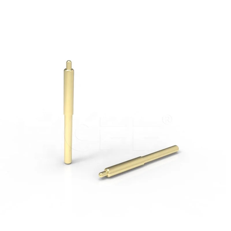 1A brass DIP gold plated spring contact through hole pogo pin
