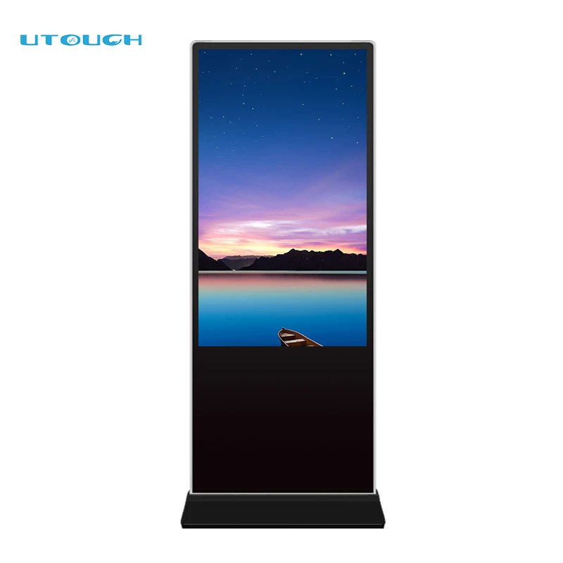 43 inch android & windows wifi vertical LCD AD player vertical floor stand internet advertising monitor