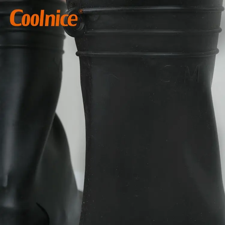Coolnice fashion design accept customized waterproof rain long  silicone shoe cover