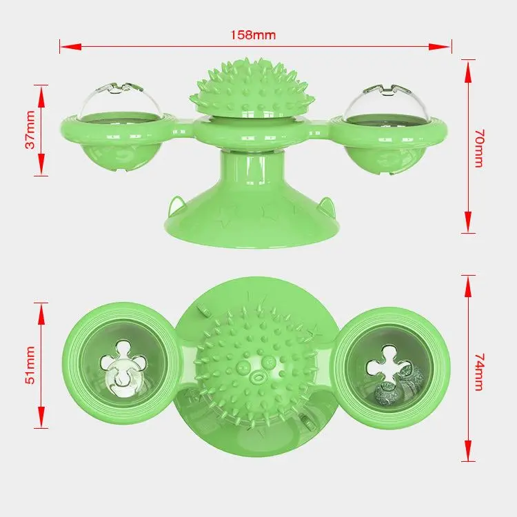 Hot Sale Funny Pet Suppliers Windmill Mint Cat Carousel Toy Interactive pet toy for cats Smart Cat Toys