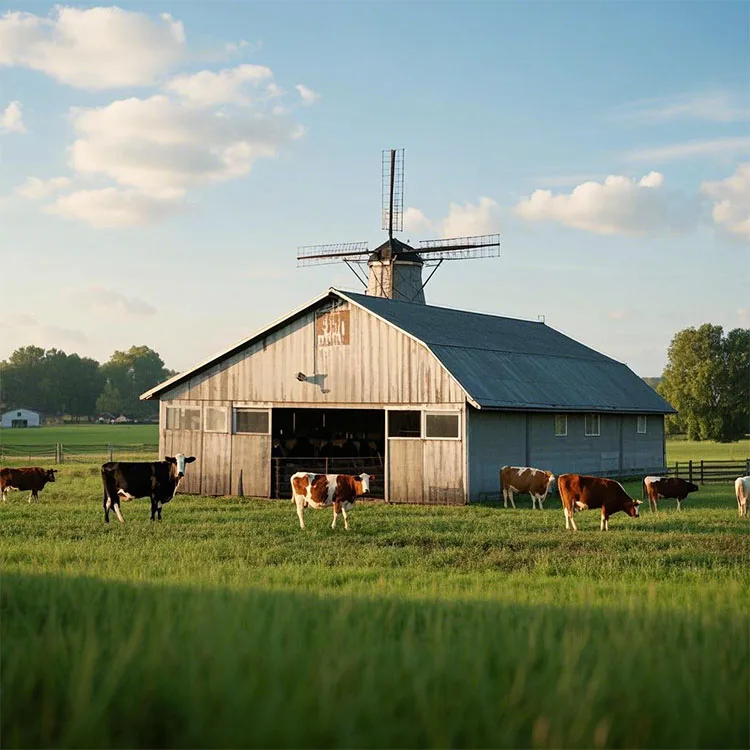 Сборная стальная конструкция здание сарая для фермы Holstein