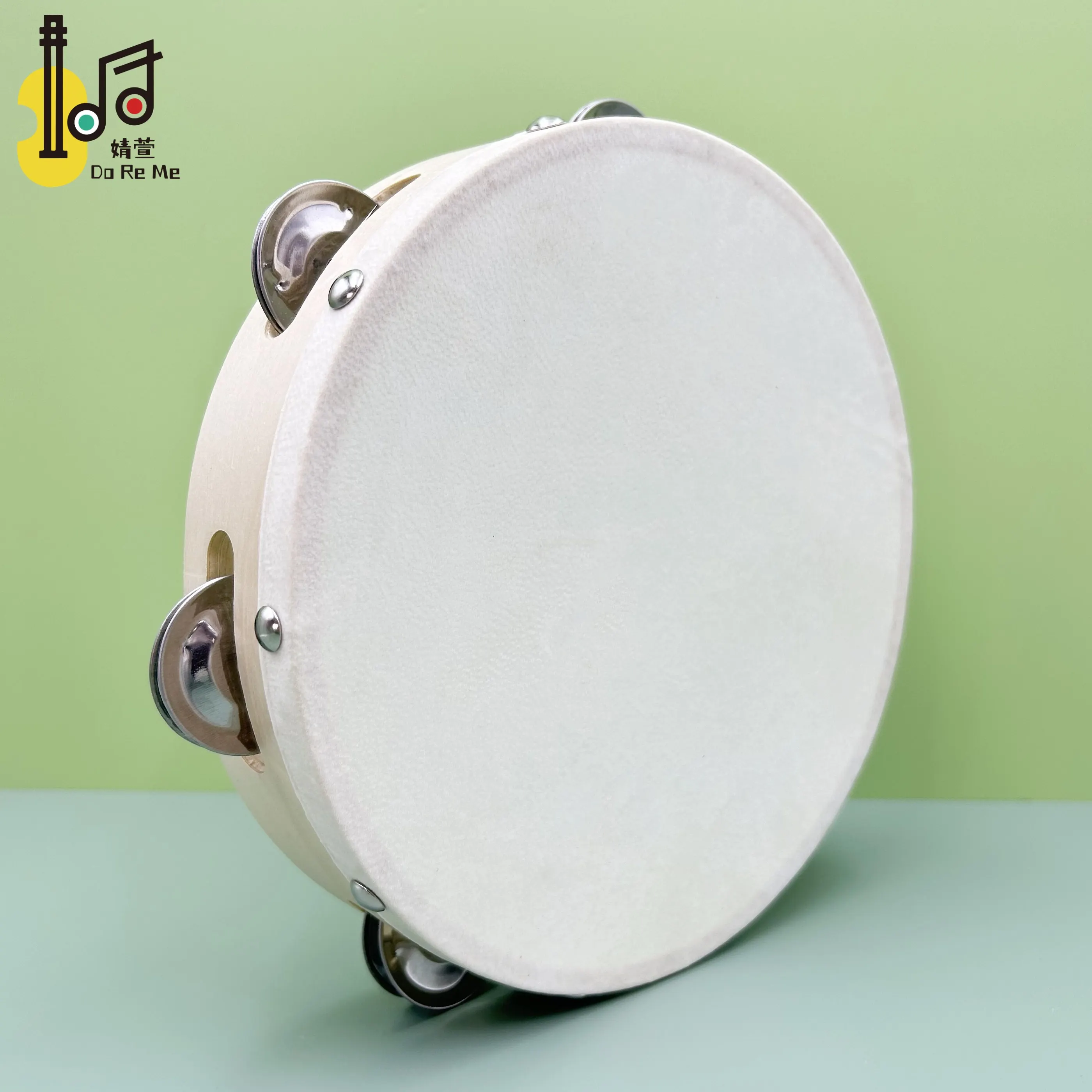 2023 New sheepskin wholesale china customized instruments musical wooden tambourine for sale leather drum