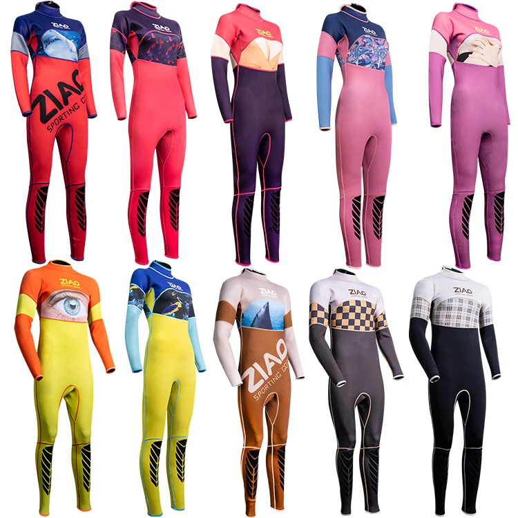 2023 high-end long-sleeve self-swimming diving surf suit SCR neoprene fabric wetsuit