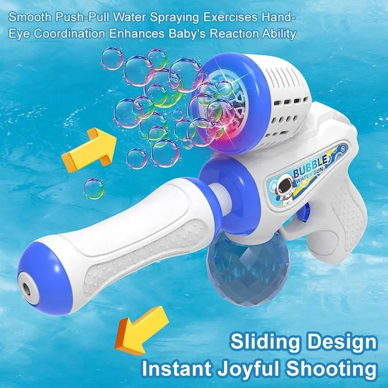 Bubble Machine Water Gun 2 In 1 Backpack Water Gun Toy Summer Outdoor Bubble Machine Game Toy Hand Held Pull Out Water Gun