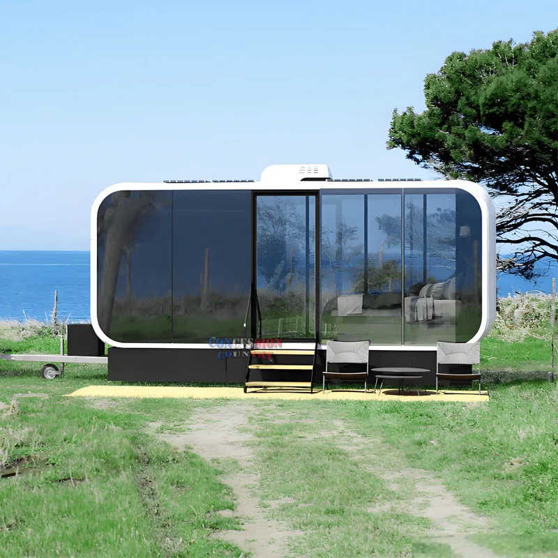 hot sale apple cabin office trailer prefabric movable container house mobile home tiny house on wheels office trailer