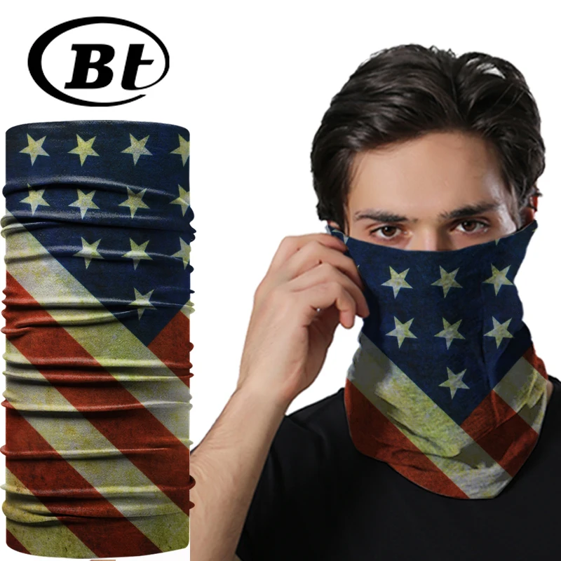American Flag Multifunctional Seamless Custom Neck Tube Design Your Own Bandana Reusable Headband Ply FaceMask For Kids Designs