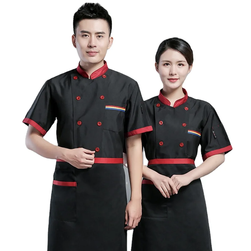 
Discount Sale China Manufacture Chef Uniforms for Restaurant Custom Short or Long Sleeve Waiter Waitress Uniform Jacket 
