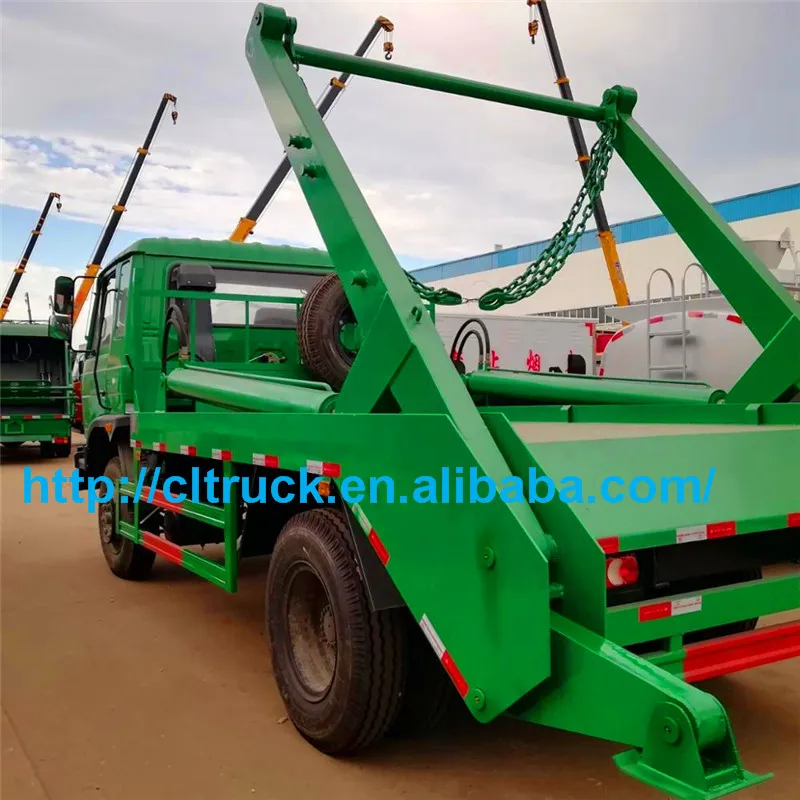 Dongfeng cheap price 8cbm 10cbm skip loader waste hydraulic arm garbage truck