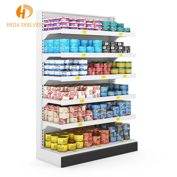 Customizable Strength Steel Beautiful German Style Gondola Rack Super Market Shelf China