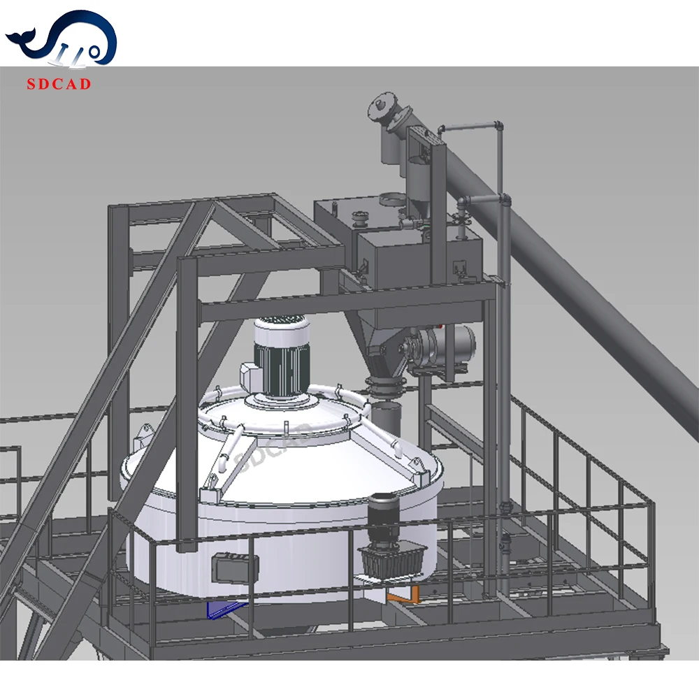 SDCAD brand High-Capacity Durable Construction Concrete Mixer Vertical Shaft Planetary Concrete Mixer Cmp500