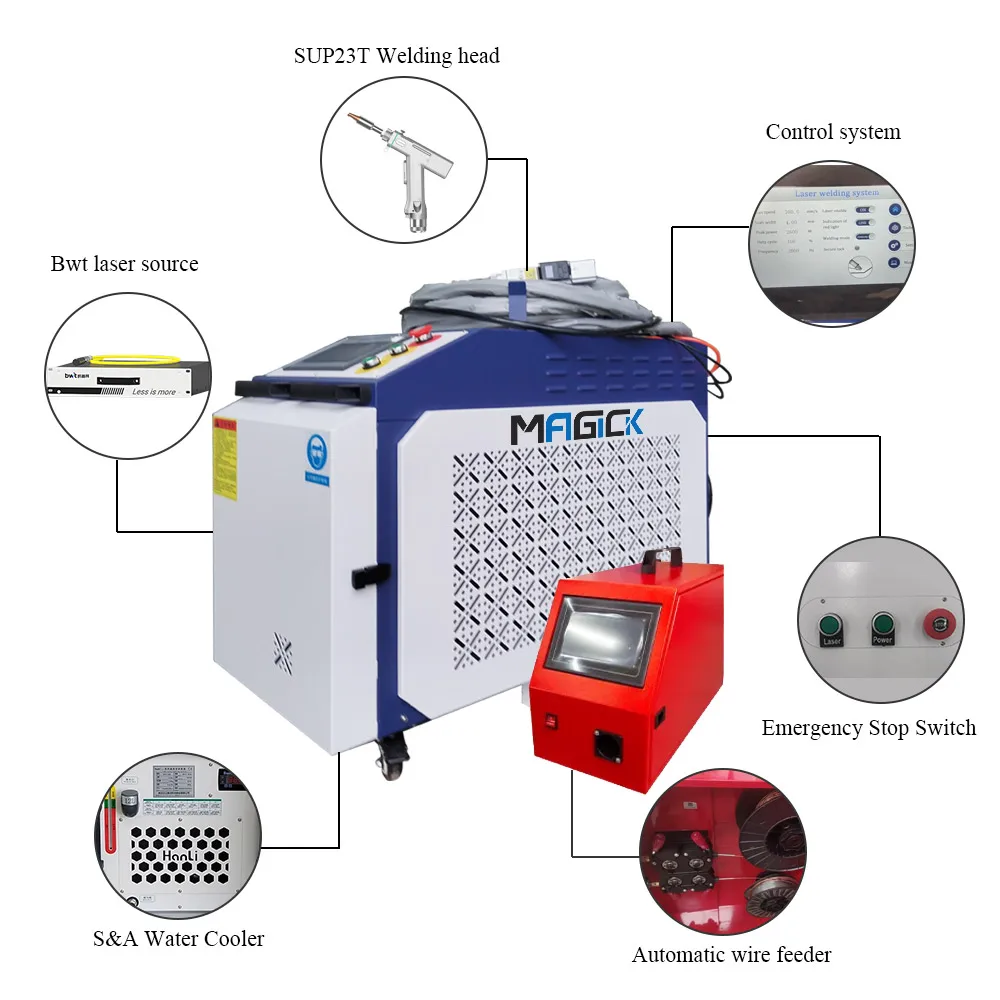 CNC Fiber laser welding machines 4in 1 Hand Handle Lithium Fiber Laser Welder Welding Machines