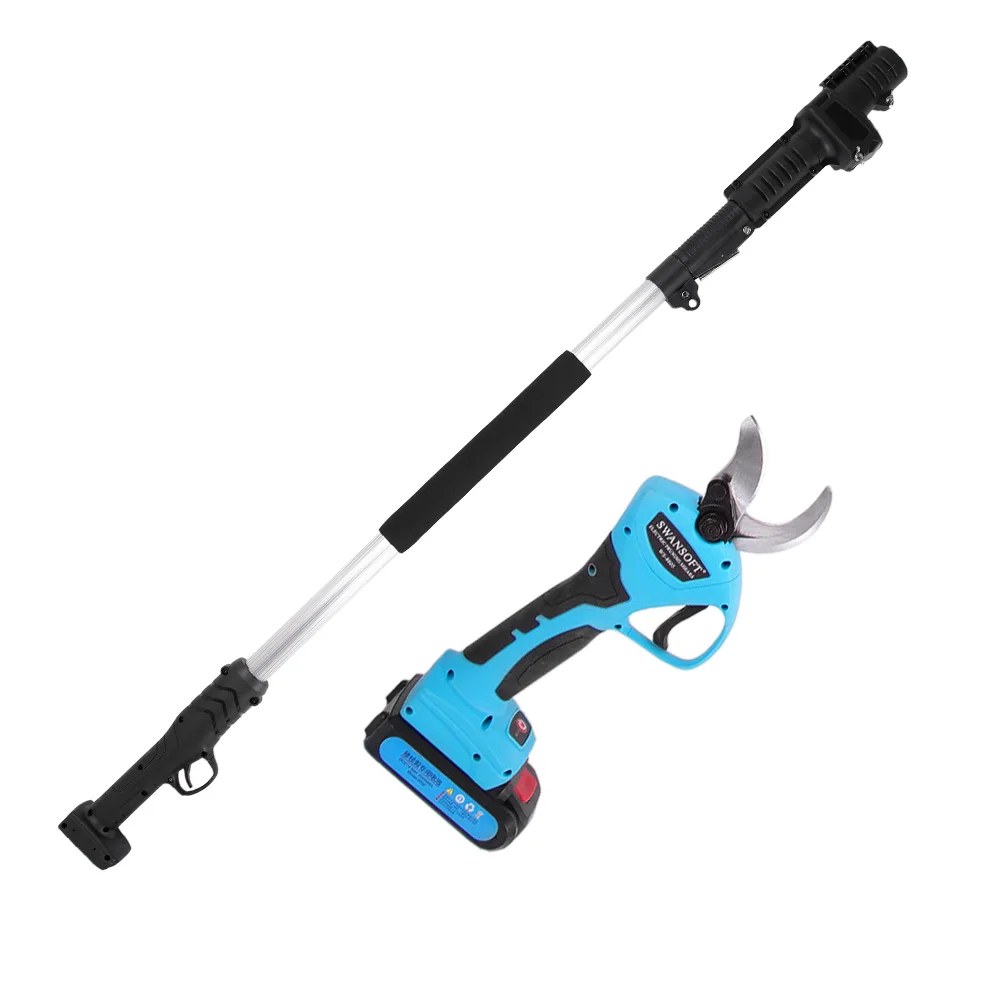 21V Electric Pruning Shears Cordless Pruner 40mm Max Cutting Secateur with 2 Li-ion Battery Branch Cutter Garden Tool US/EU Plug