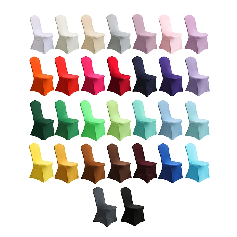 Wholesale Custom Color Chair Slip Cover Stretch Banquet Spandex Chair Cover for Wedding Events Party