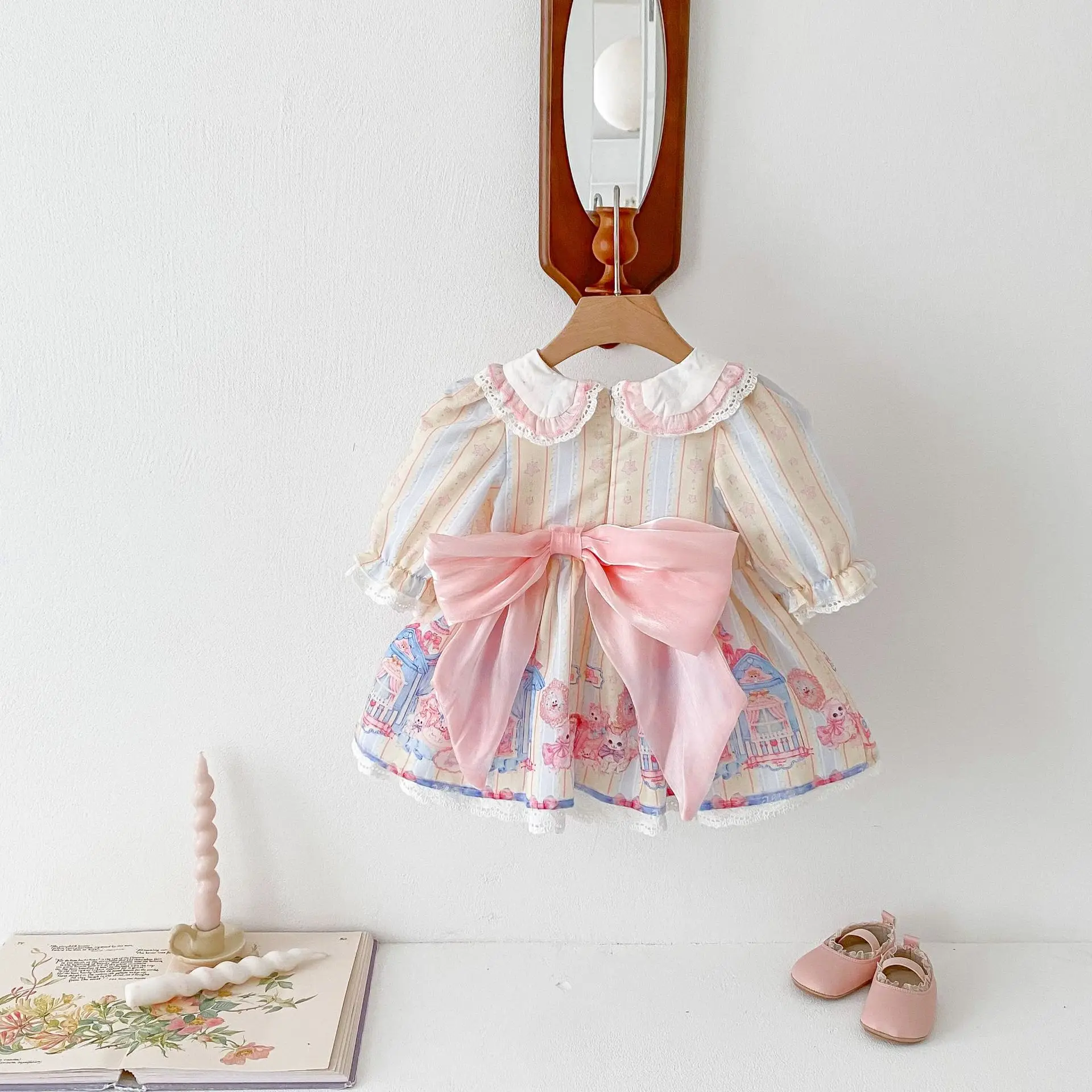 Girl Princess Lolita Dress Spring and Autumn New Girls Baby Infant Elegant Long Sleeve Girls Dresses