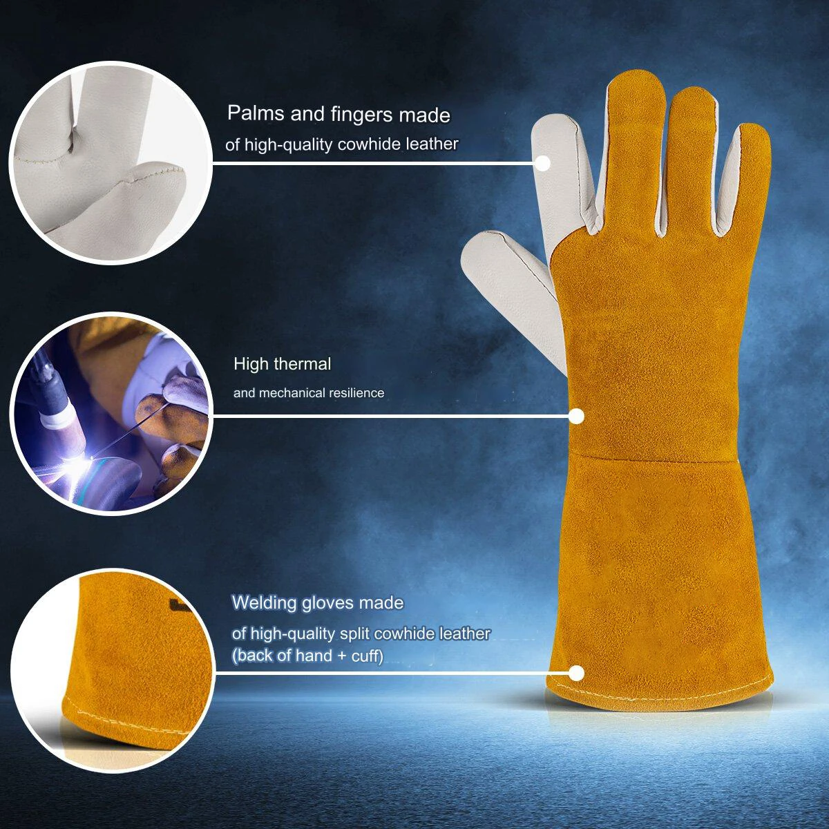 Gants De Soudage Tig Prix Argon Gants De Soudage Guantes De Soldadura Tig Guantes De Soldadura De Cuero De Palma