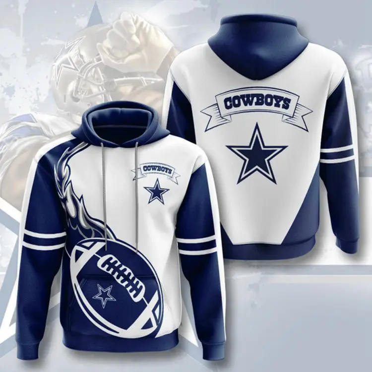 New Fashion America Hot Sale NFL Football Team Sports Hoodies 3D Print Customize Polyester Man sports Sweatshirts Team Hoodies