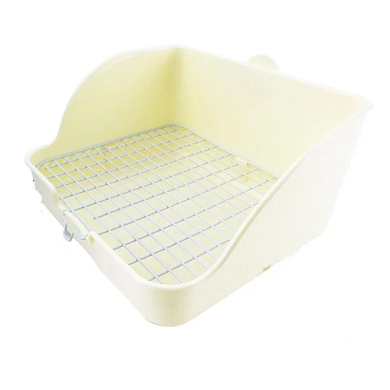 Small Animal Supplies Rabbit Toilet Square Grid Hamster Toilet In Cages Easy To Clean Rabbit Large Size Toilet