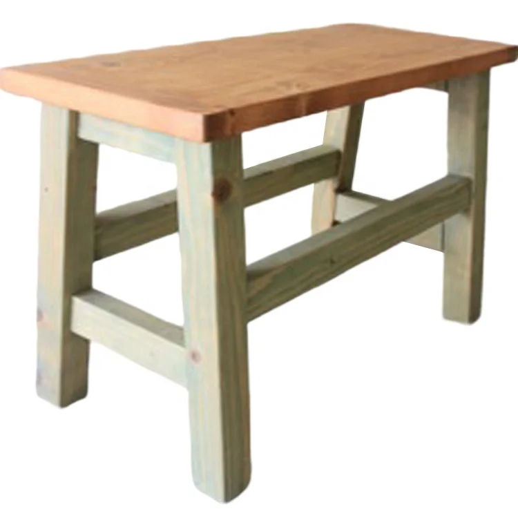 Factory Wholesale Home Furniture Short Wooden Bench Outdoor