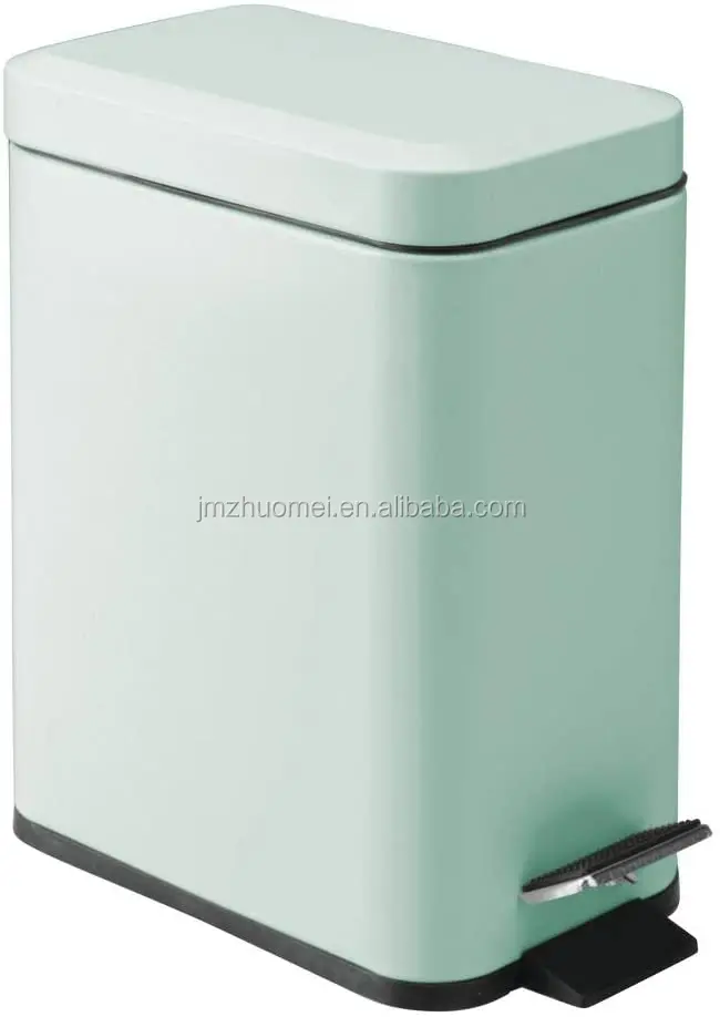 
6L Rectangle Dustbin Stainless Steel Step Pedal Gold Color Trash Can 