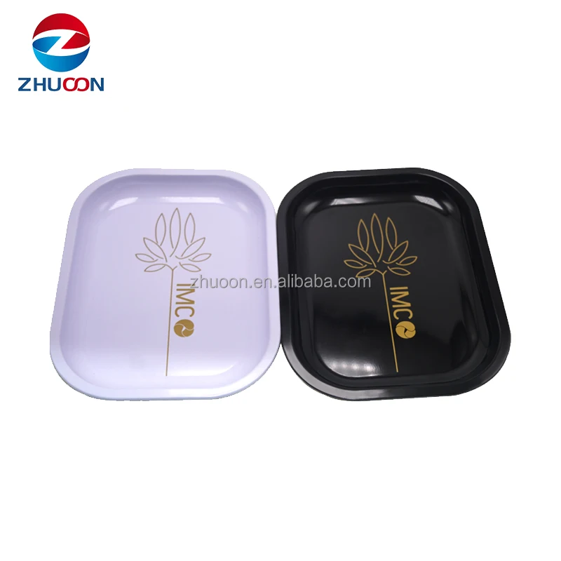 Multiple Size Custom LOGO Small Size Rolling Metal Tin Tray Tinplate Metal Serving Tray for Sale