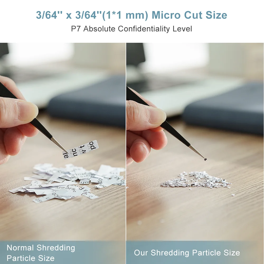 A4 Manual Paper Shredder P7 Level 25L Black High-Density Shredder 1*1mm Unrecoverable Applicable To Bank Information Shredding