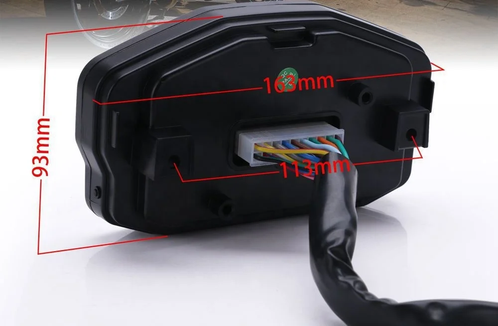 Modify Universal LCD Speedo Meter Fuel Gauge Water Temperature Motorcycle LED Speedometer