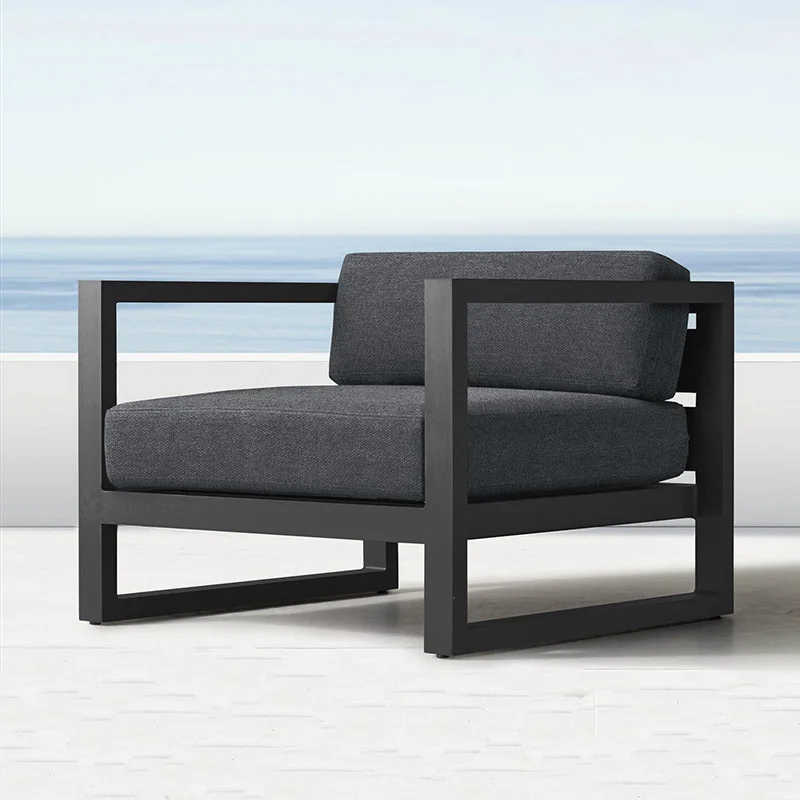 Hotel Modern Balcony Furniture Outdoor Lounge Set Luxury Aluminum Garden Furniture Metal Outdoor Sofa Set