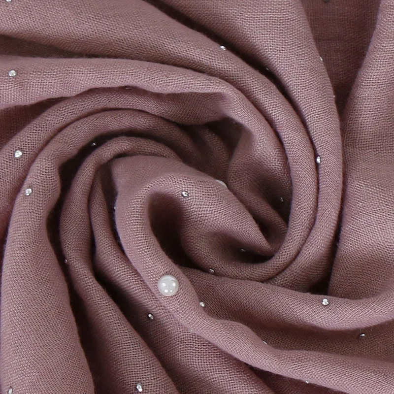 Hot selling hijab scarf for spring new fashion  viscose  scarf shawl with beads