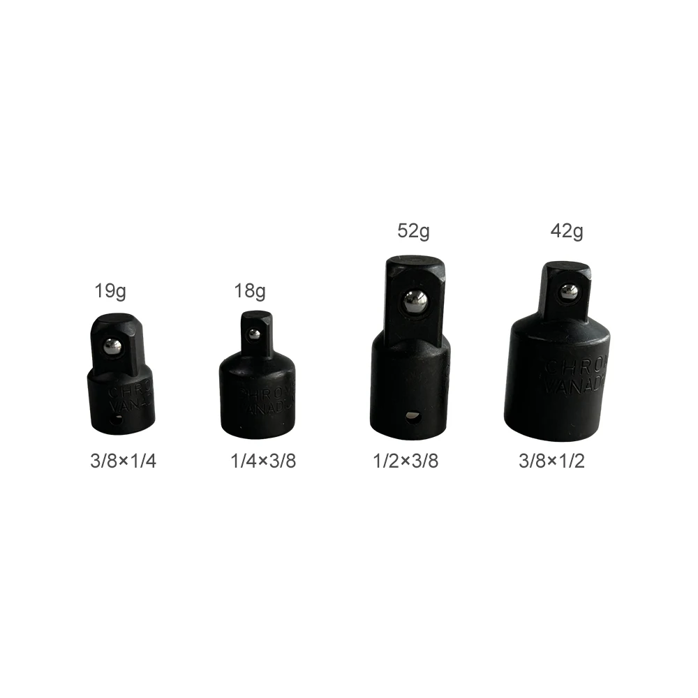 4 PCS 1/2 3/8 1/4 Adapter Hand Tools Set Drive Socket Adapter Converter Reducer Air Impact Craftsman Socket Wrench