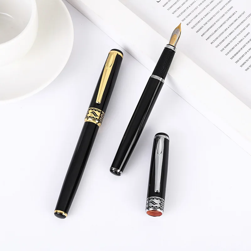 Ancient style engraved business signature pen Metal gift pens for office meetings Advertising roller pen custom logo