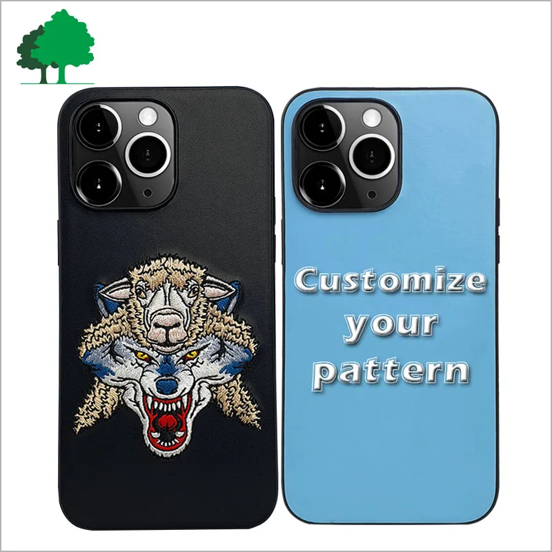 Newest Custom Embroidery phone case TPU+PC phone case