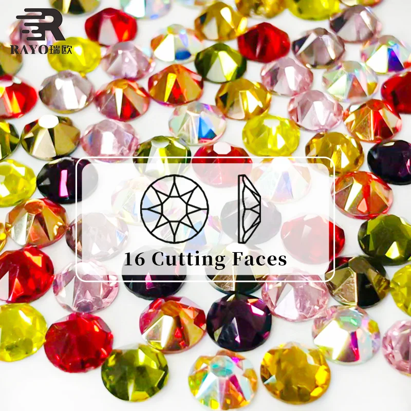 2088 16Cutting Glue On Rhinestone Flat Back Crystal Glass SS16 SS20 SS30  For DIY Craft Nail Art Decoration Factory Direct Sale