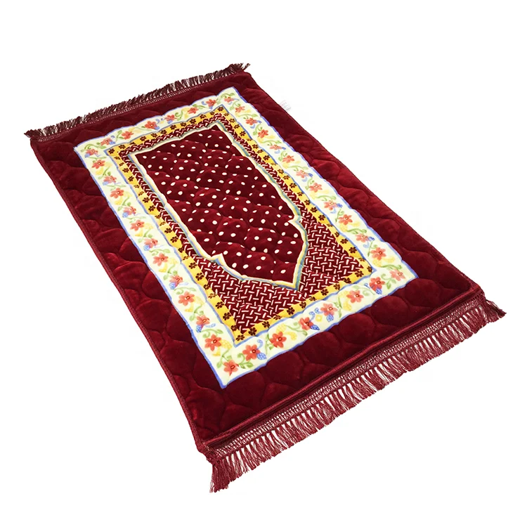 80x120cm Islamic Muslim Quilting Prayer Mat Foldable Thick Prayer Rug