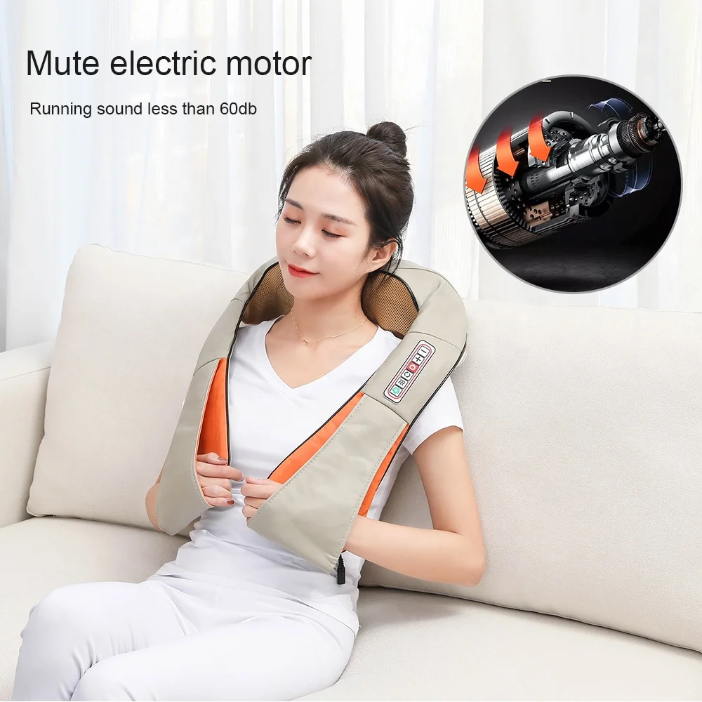 Best Selling Electrical Shiatsu Belt Vibrating Back Kneading Shoulder and Neck Massager for Car Seat and Home Use