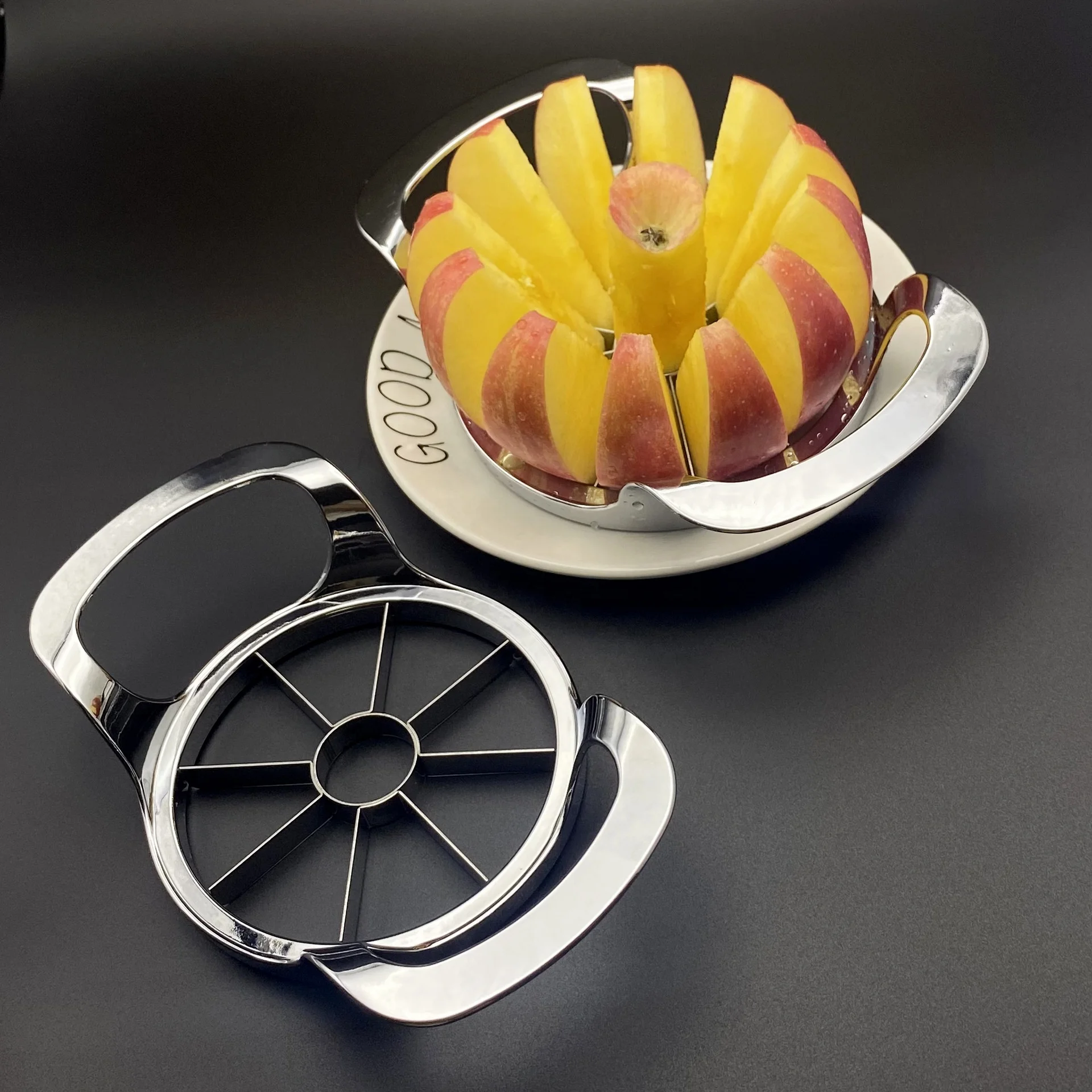 Яблочный слайсер 12-лезвие очень большой яблочный резак простой в использовании экономия времени сверхмощный и разделитель для яблок из нержавеющей стали