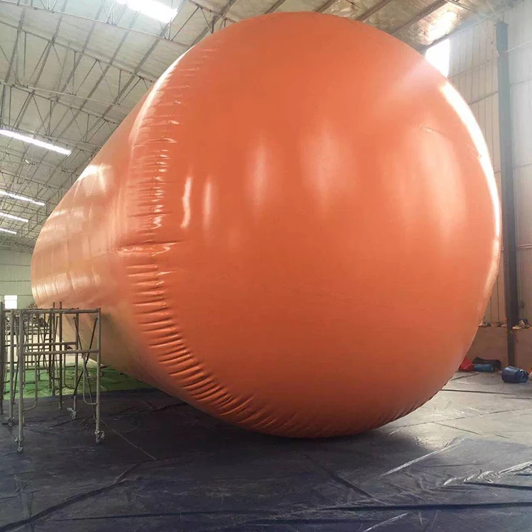 Chinese manufacturer PVC flexible red mud home use storage balloon biogas bag