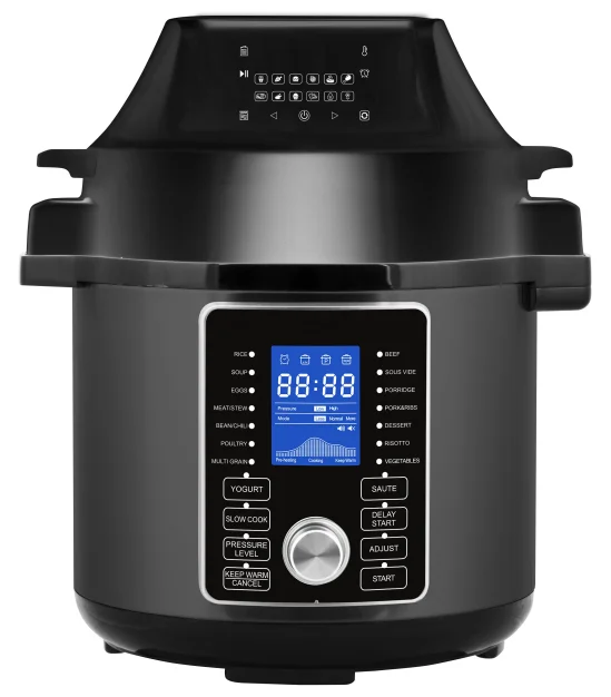 New arrival instant duo 7-in-1 pot 6l non electric aluminum pressure cooker with air fryer