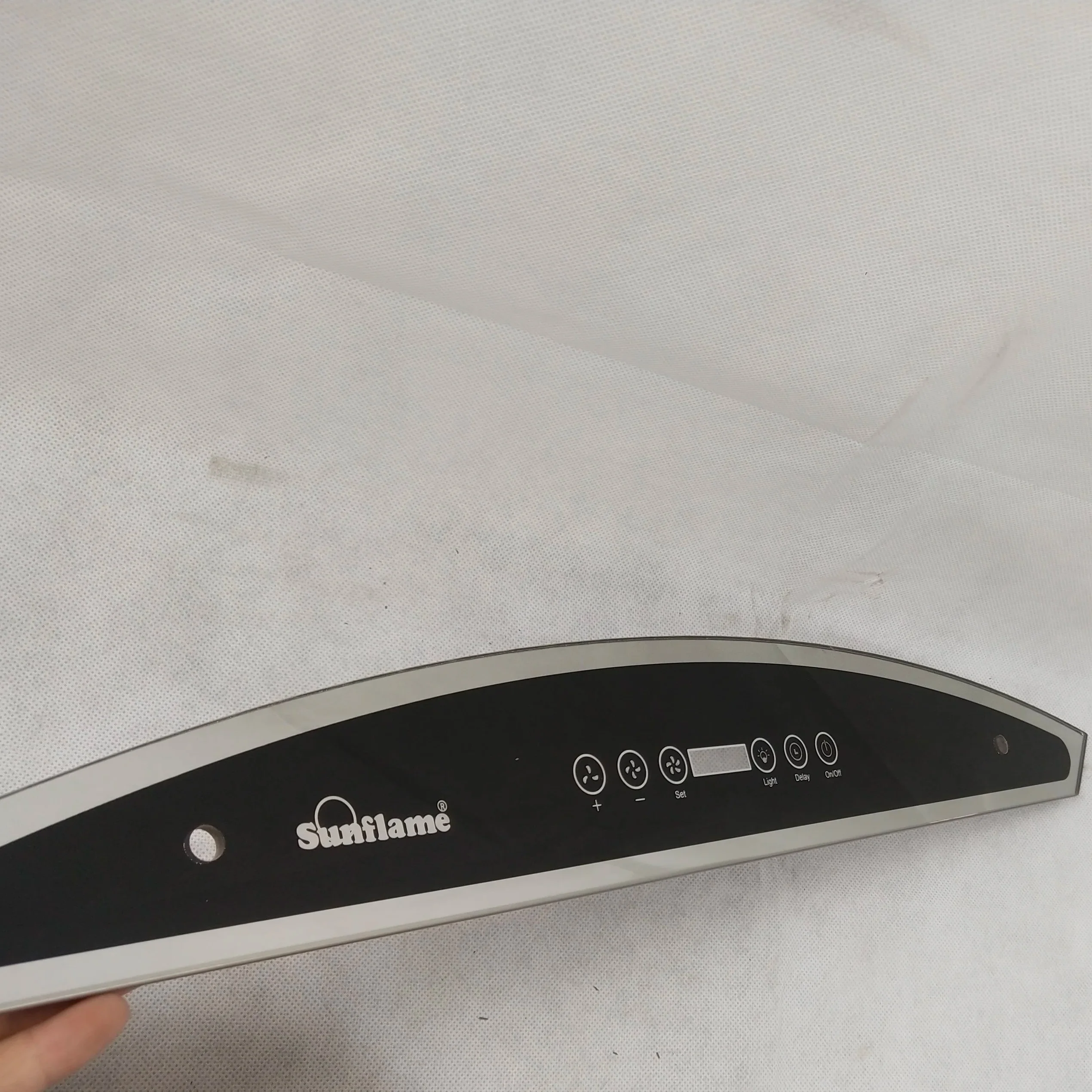 Household Kitchen Range Hood Panel Tempered Glass Smart Silk Screen Heat Resistant Touch Control Tempered Glass