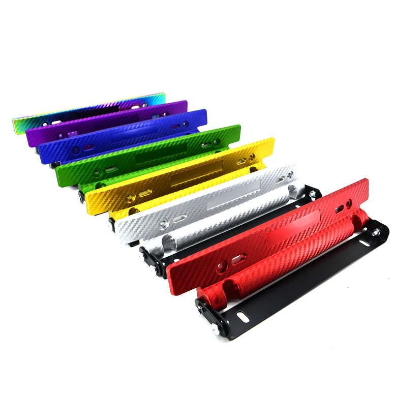 JDM racing Car modification ABS License plate frame Rotating carbon fiber number license plate frames holder