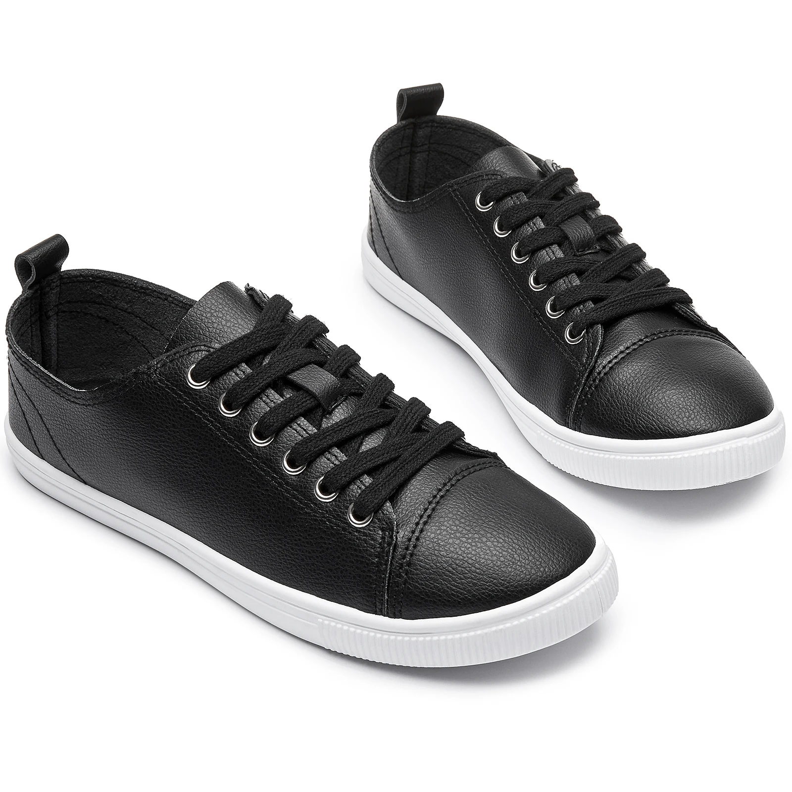 Wenzhou Factory Hot Pu Leather Waterproof White Casual Shoes Lace Up Low Top Customized Classic Skateboarding Shoes