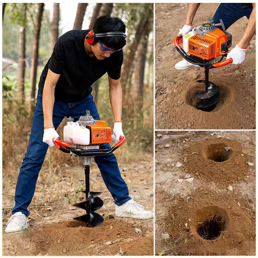 Garden Tools Earth Auger Machine Post Hole Digger Tree Planting Soil Augers For Sale
