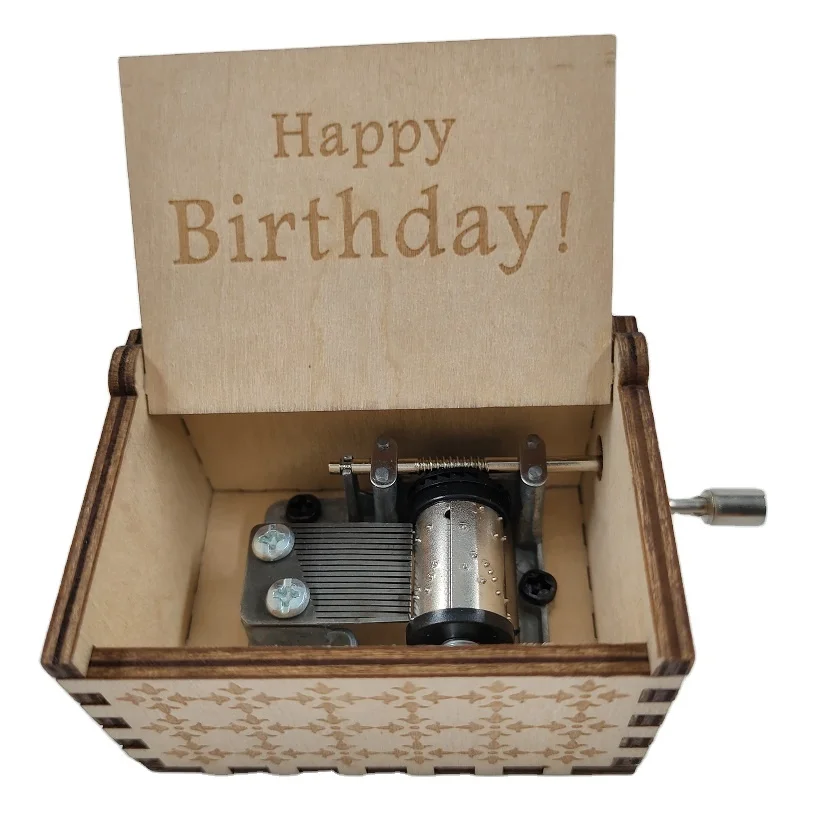 Educational 3D puzzle wooden music box 3D Puzzle Wood Music Box gear-drive Wooden Crafts