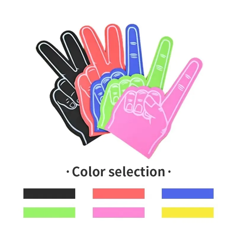 Custom Logo Printing Sports Fans Big Giant Mini Eva Foam Finger Hand Gloves Foam Palm hand for Game Cheering