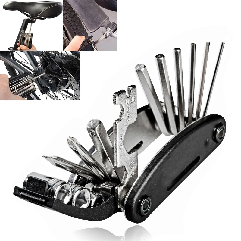 
MTB Mountain cycle Portable socket multipurpose wrench bicycle multi tool Screwdriver Motorcycle bike allen fix Touring pocket 
