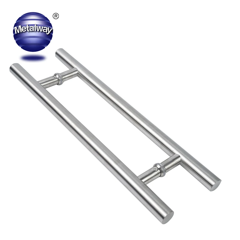 wholesale customizable high quality multi style H S square tube stainless steel glass door handles ss
