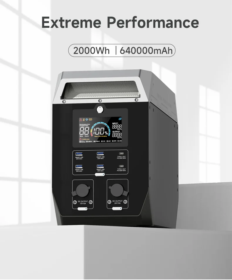 Solar Generator Powered Small Emergency Portable Battery 1000w 1500 Watts Charging Station And Power Station With Solar Panel