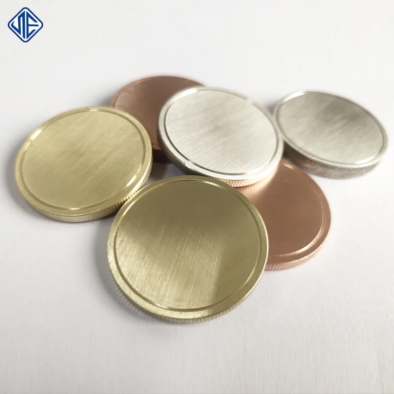 OEM size Titanium brass copper cupronickel blank metal coin for engraving in stock
