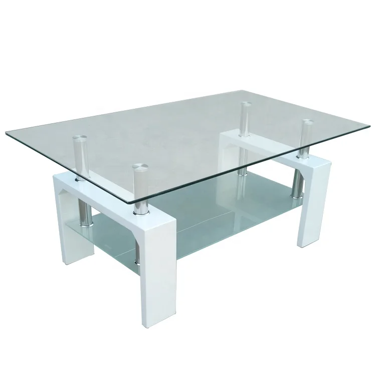 High quality modern glass coffee table for living room